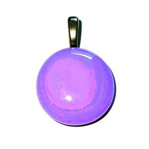 Round Acrylic Pastel Purple Pendant